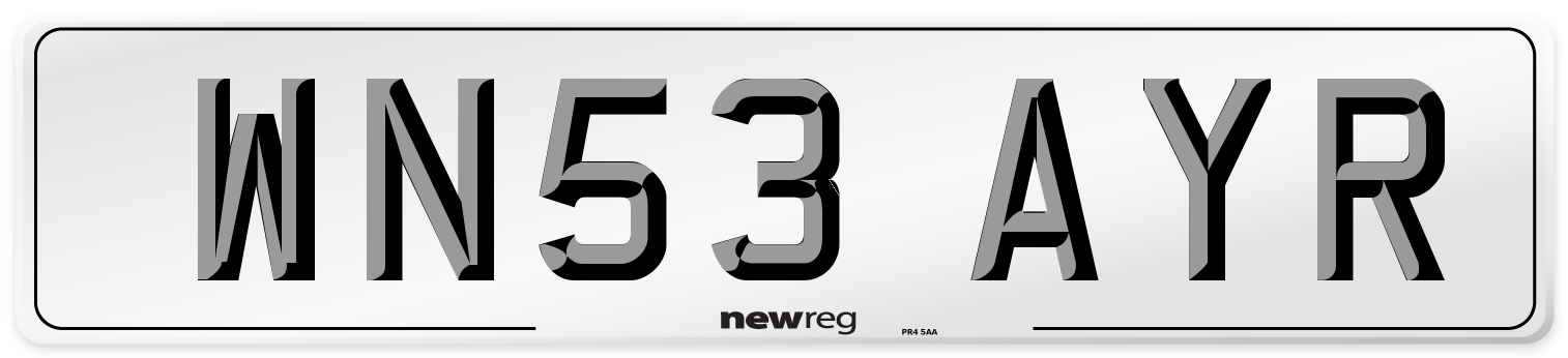 WN53 AYR Number Plate from New Reg